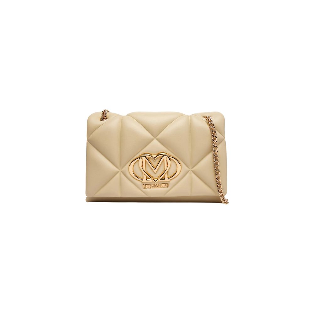 Love Moschino Beige Kunstleder Handtasche