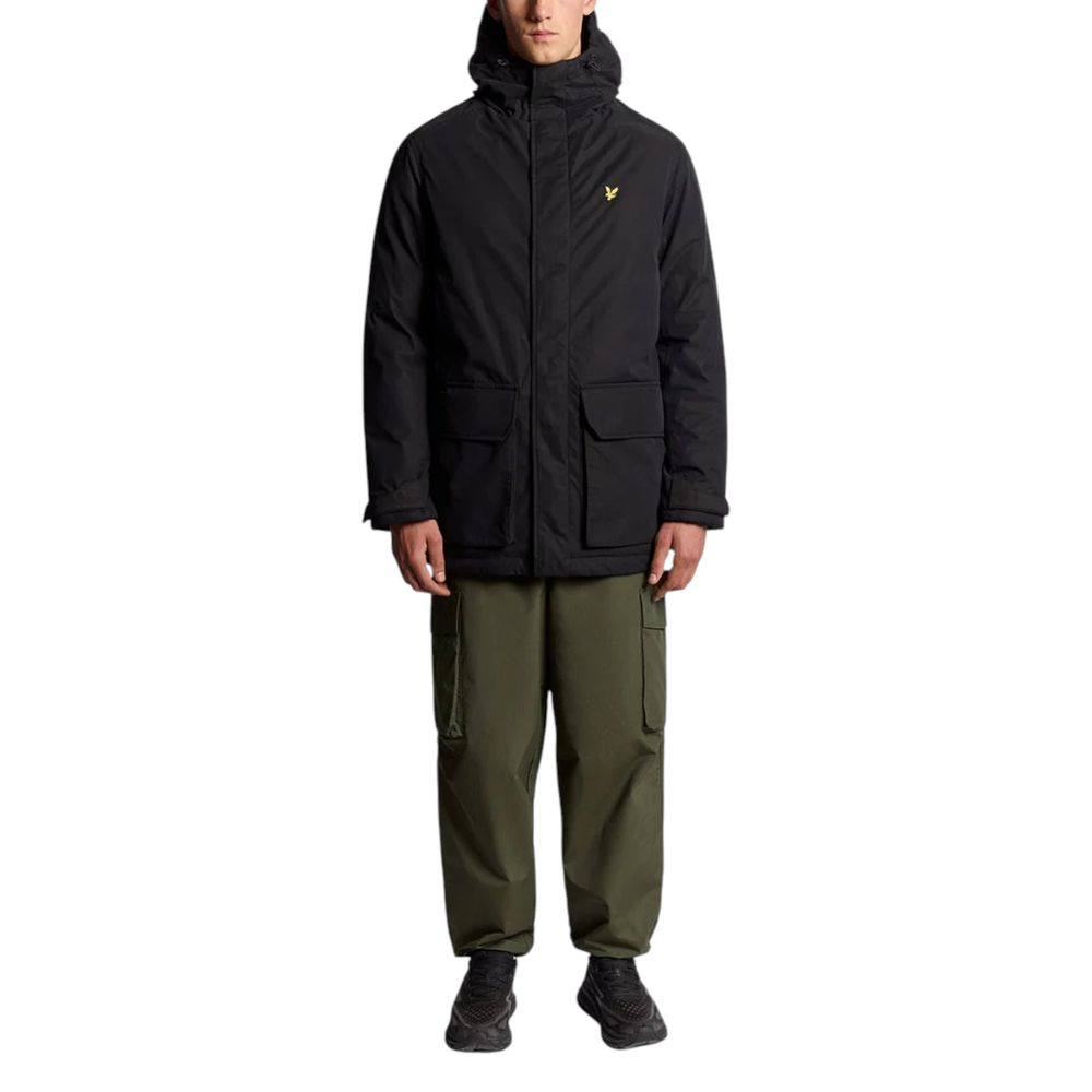 Lyle & Scott Schwarzer Parka aus Polyester