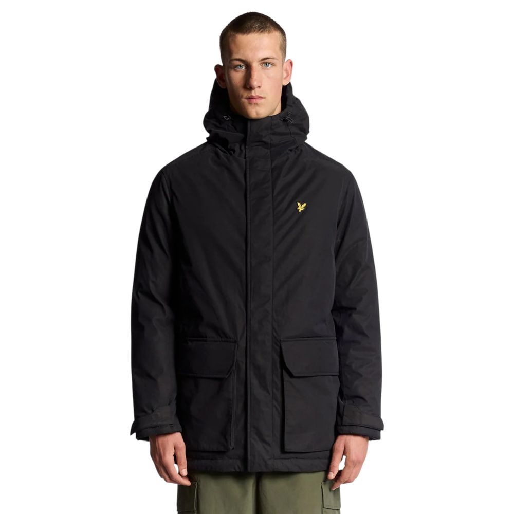 Lyle & Scott Schwarzer Parka aus Polyester