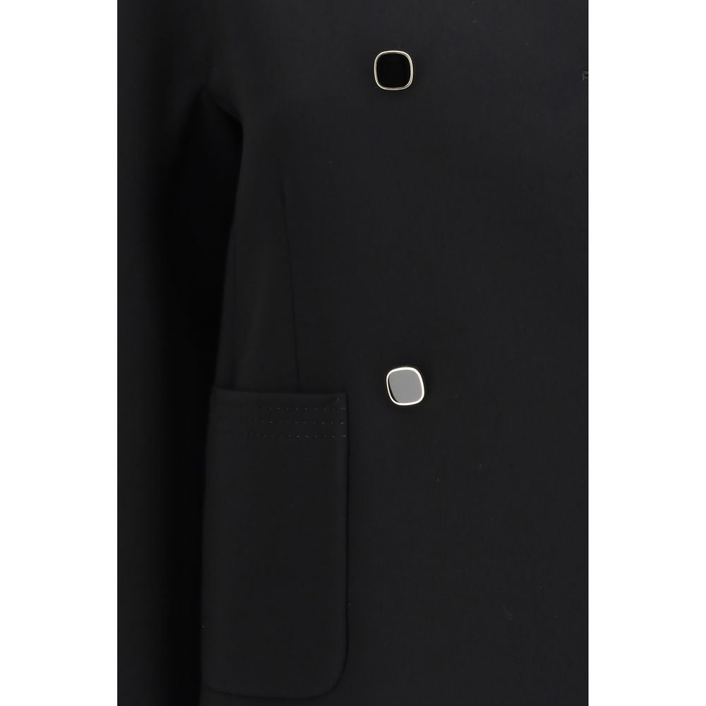 Max Mara Schwarzer Triacetat-Mantel