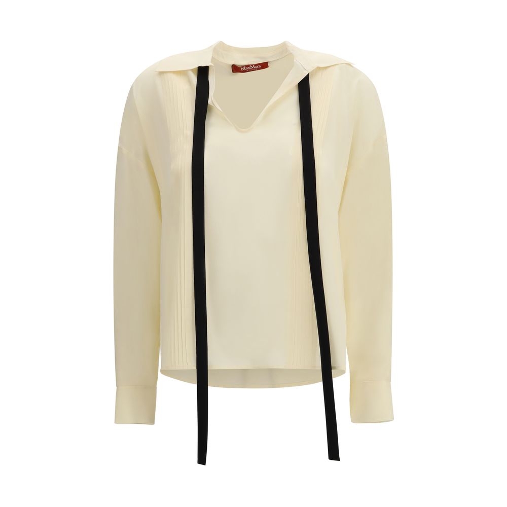 Max Mara Beige Seidenbluse