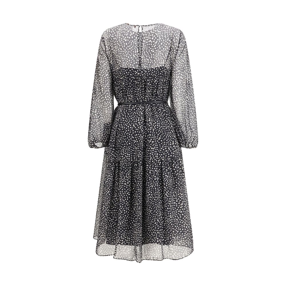 Max Mara Schwarzes Seiden-Casual-Kleid