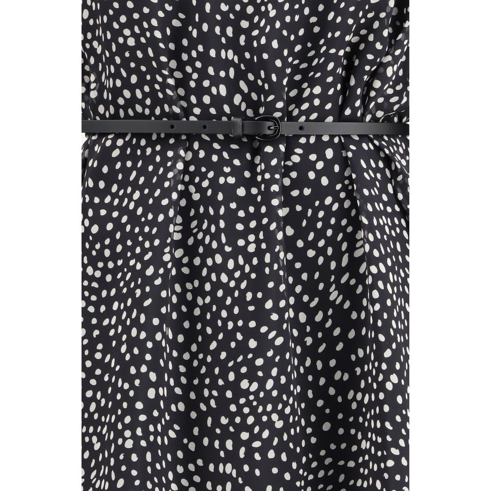 Max Mara Schwarzes Seiden-Casual-Kleid