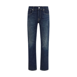 7FOR Blaue Baumwoll-Jeans mit ausgestelltem Bein