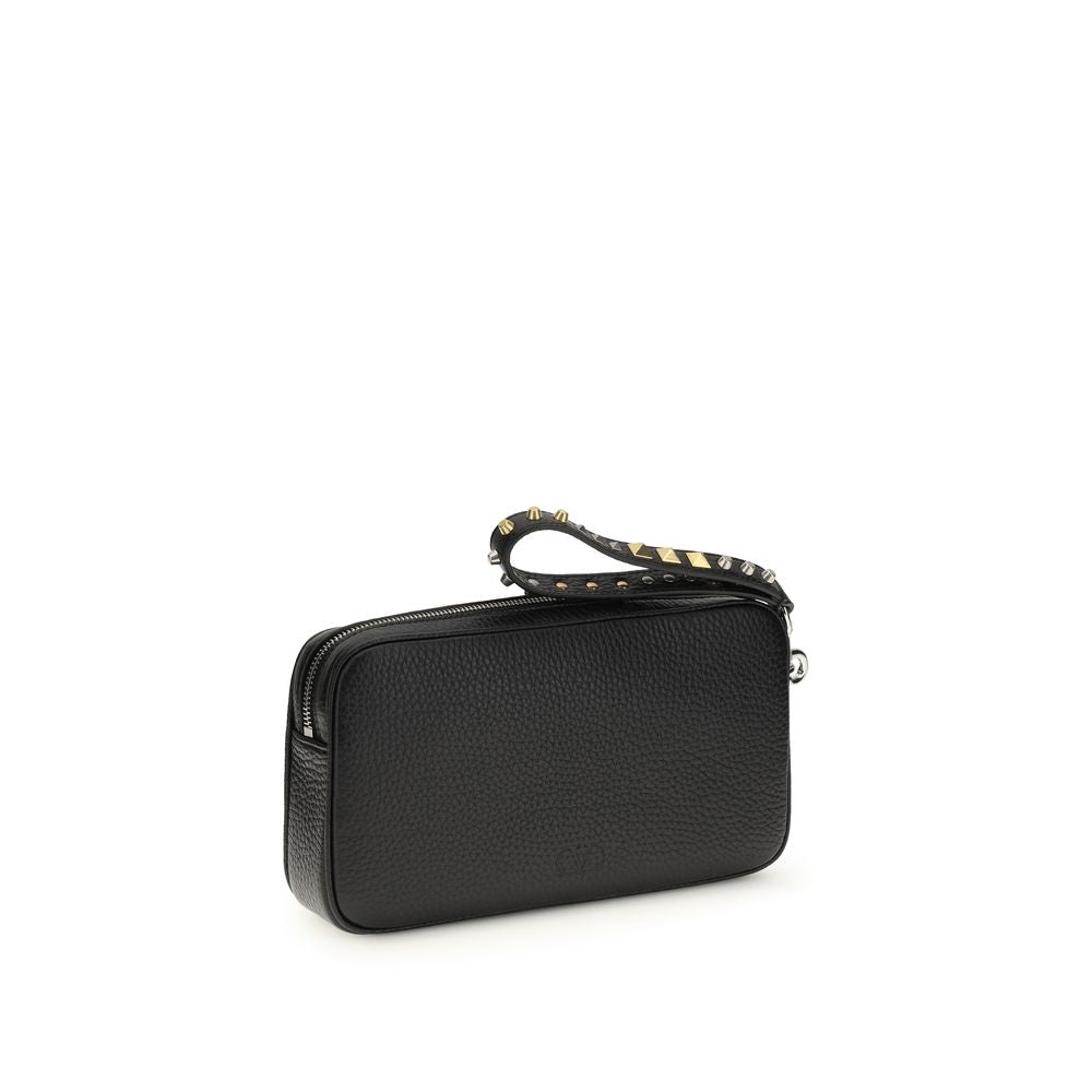 Valentino Garavani Schwarzes Kalbsleder Bos Taurus Accessoires