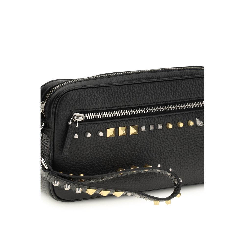 Valentino Garavani Schwarzes Kalbsleder Bos Taurus Accessoires