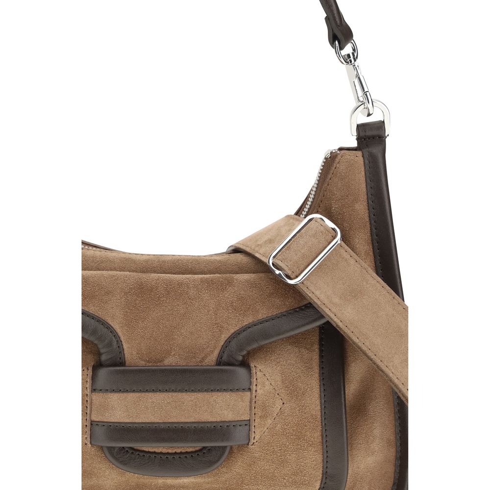 Pierre Hardy Braune Kalbsleder Bos Taurus Schultertasche