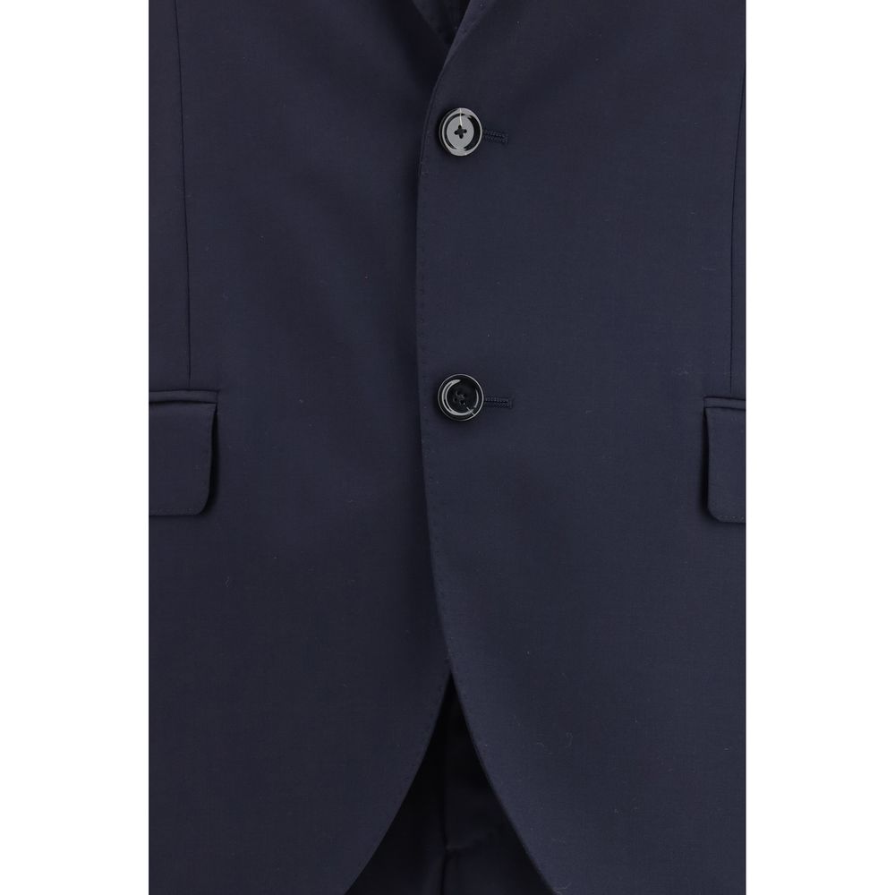 Lardini Blauer Zweiteiler aus Fleecewolle