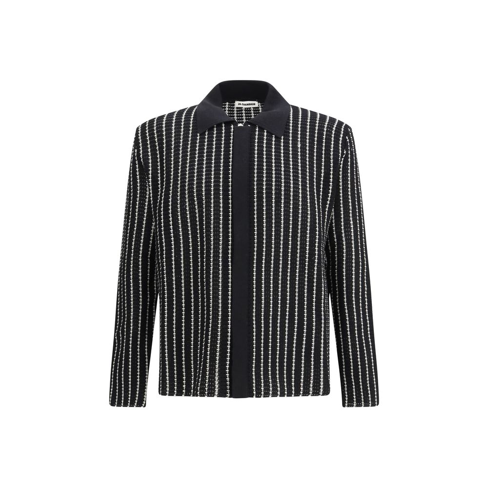 Jil Sander Schwarzer Baumwollcardigan