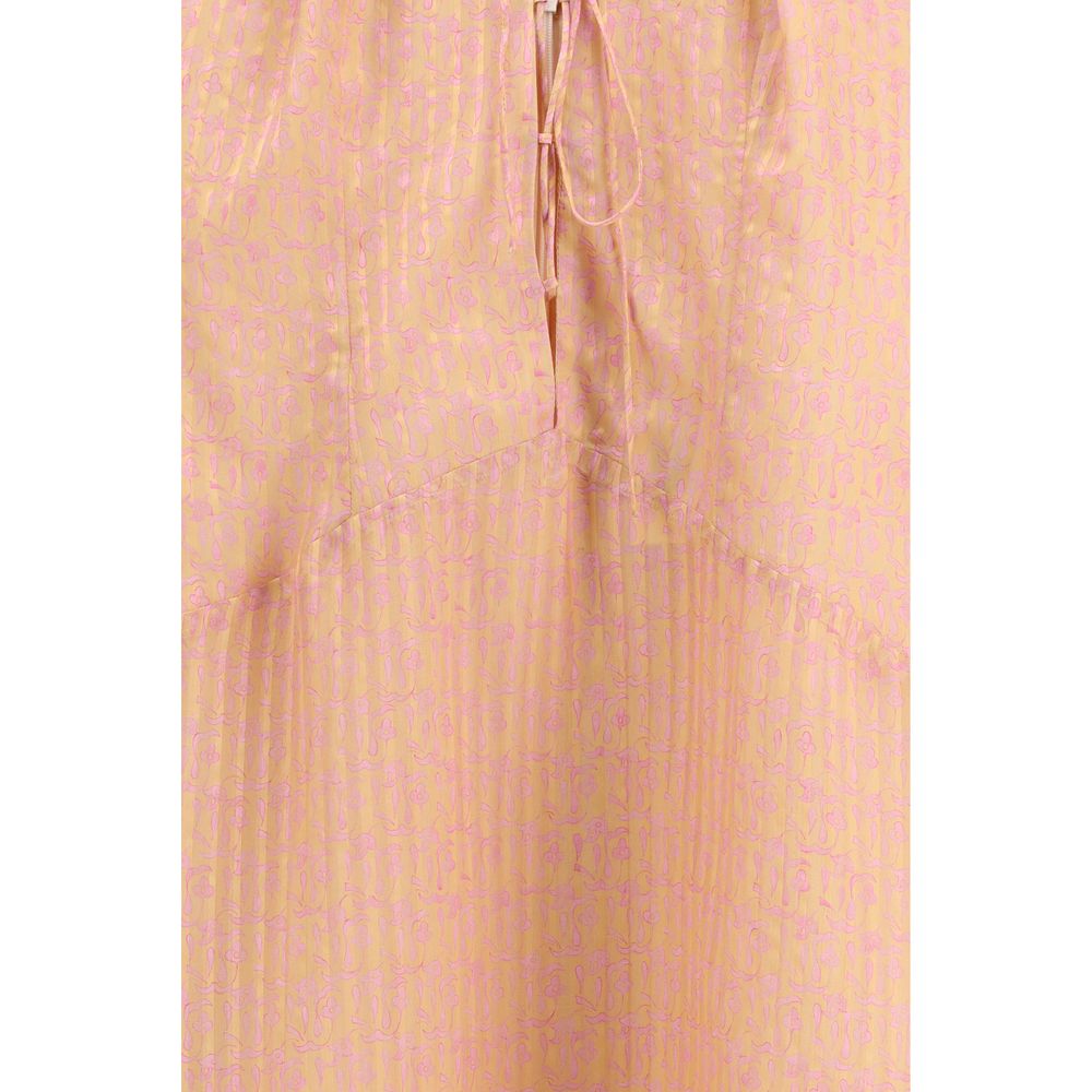 Kristina Ti Mehrfarbiges Seiden-Freizeitkleid