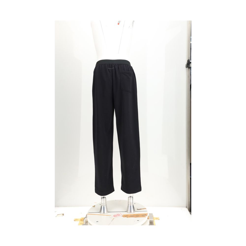 MM6 Schwarze Baumwoll-Freizeithose