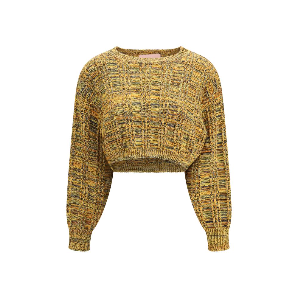 Kristina Ti Mehrfarbiger Baumwollpullover