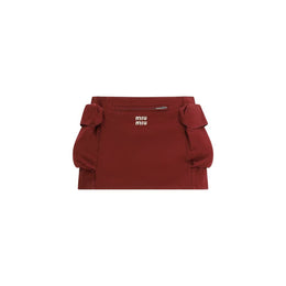 Miu Miu Minirock aus Baumwolle in Bordeaux