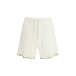 Casablanca Weiße Baumwoll-Bermudashorts