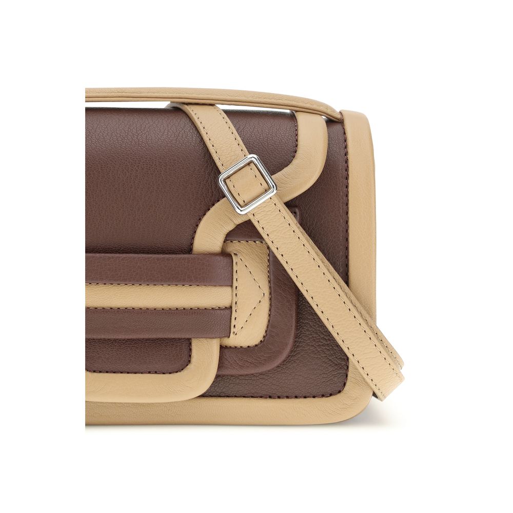 Pierre Hardy Braune Kalbsleder Bos Taurus Schultertasche