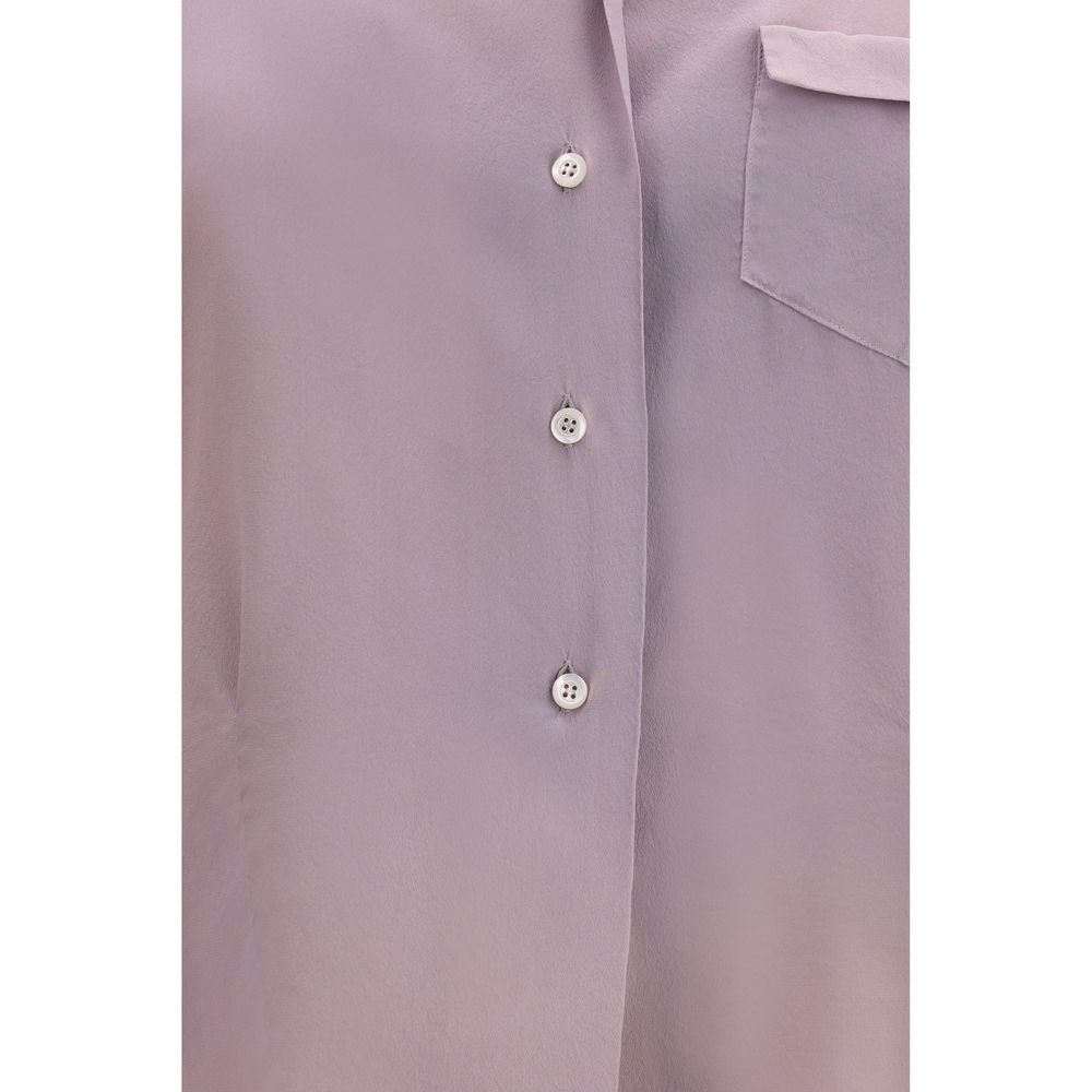 Maison Margiela Lila Seidenhemd