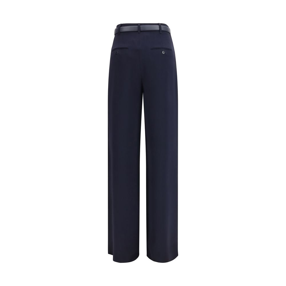 Max Mara Blaue Triacetat Freizeithose