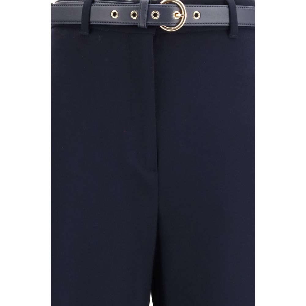 Max Mara Blaue Triacetat Freizeithose