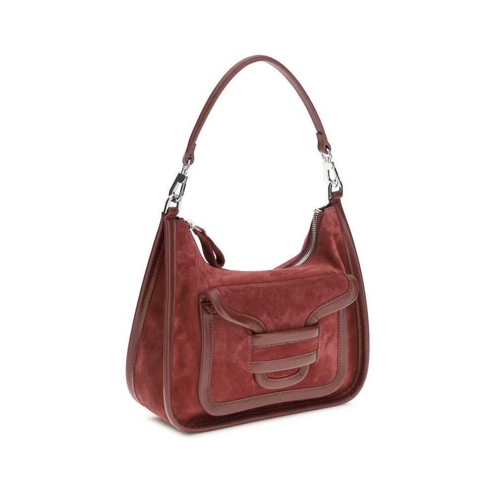 Pierre Hardy Schultertasche Bos Taurus aus bordeauxrotem Kalbsleder