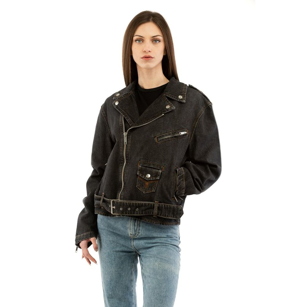 Moschino Mehrfarbige Jeansjacke aus Baumwolle