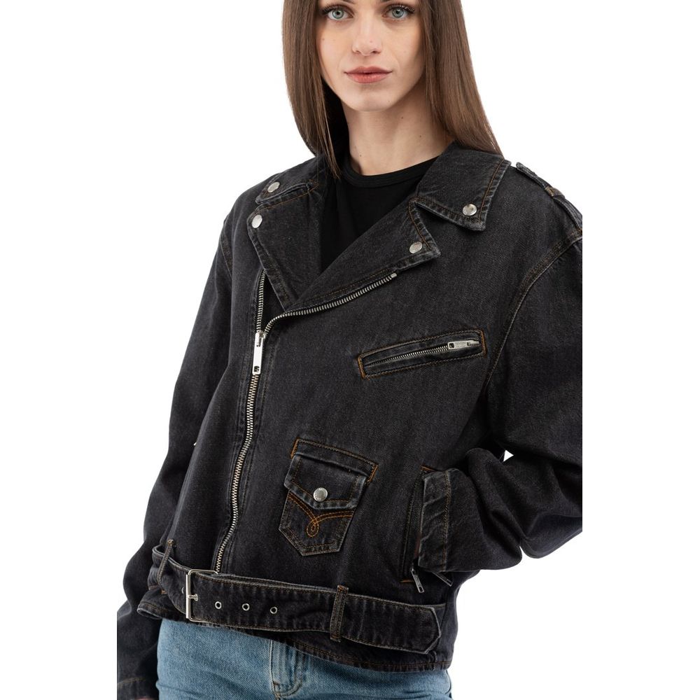 Moschino Mehrfarbige Jeansjacke aus Baumwolle