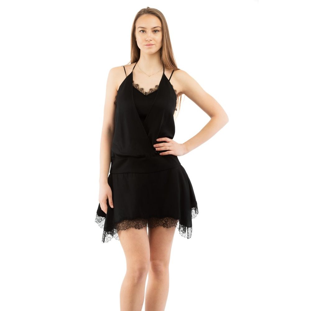 Moschino Schwarzes Marabou Freizeitkleid