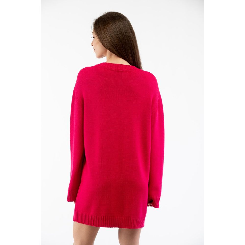 Moschino Fuchsia Wollkleid für die Freizeit