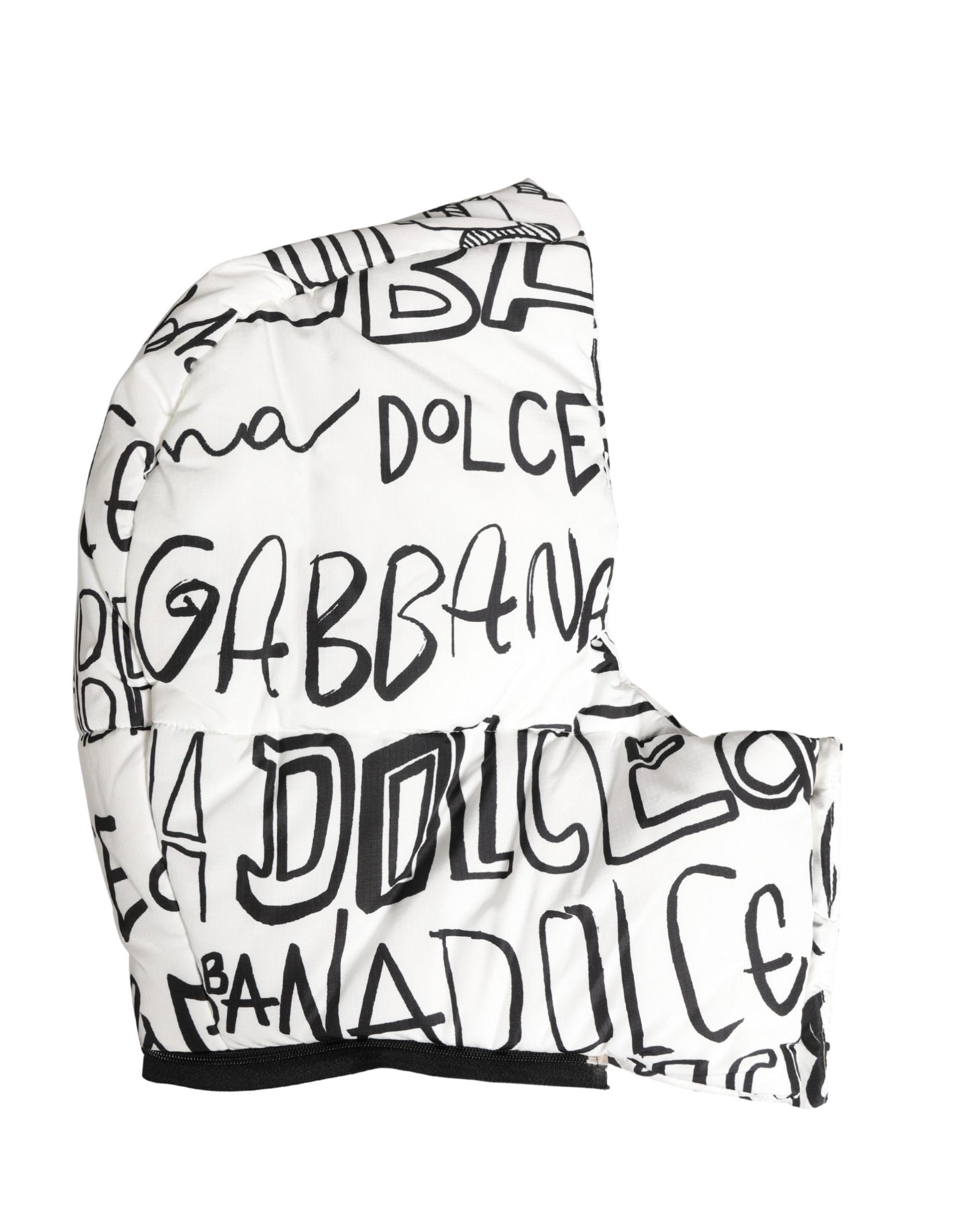 Dolce & Gabbana Weiße Kopftuch-Kappe mit Logo-Print