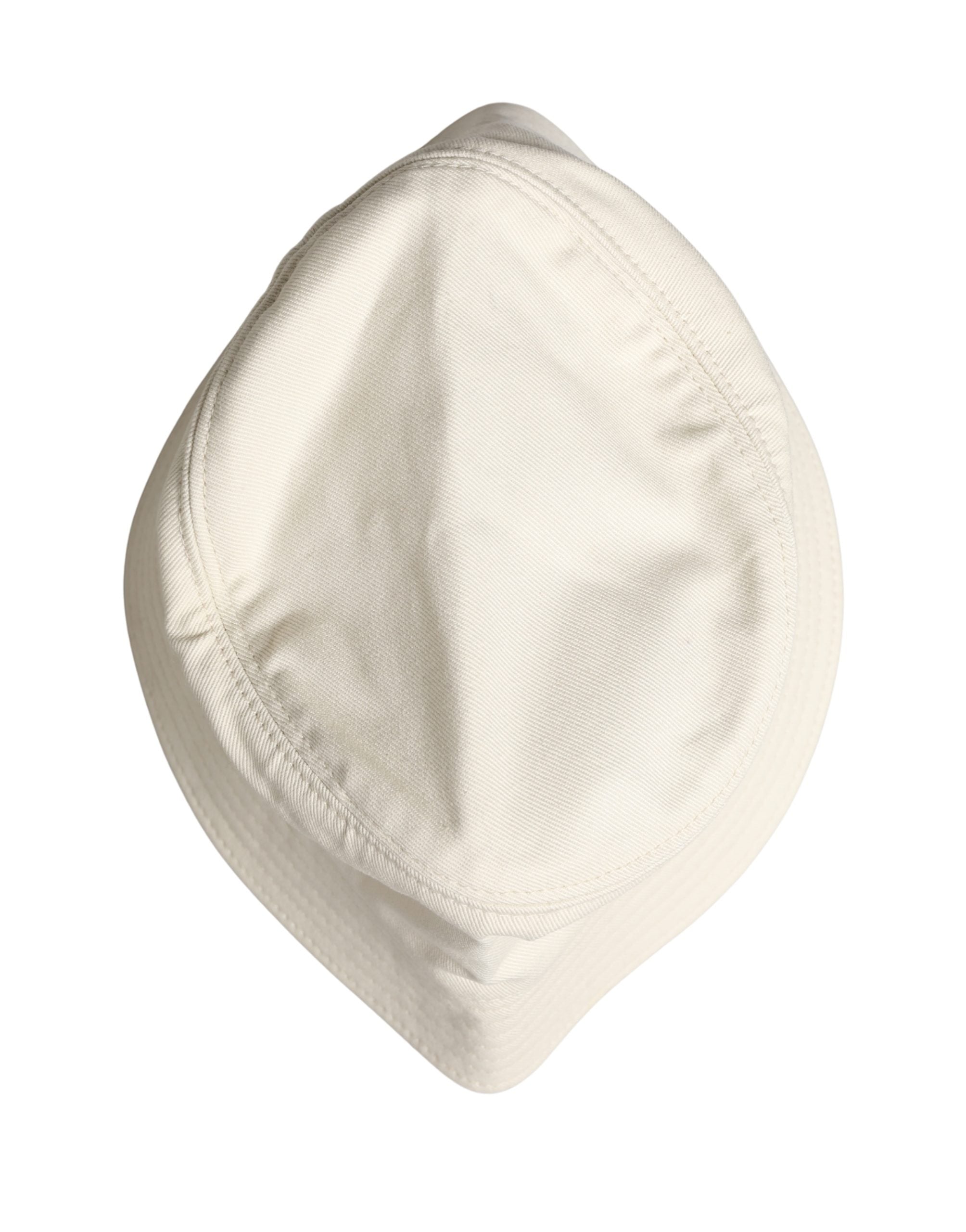 Dolce & Gabbana Herren Fischerhut aus weißer Baumwolle
