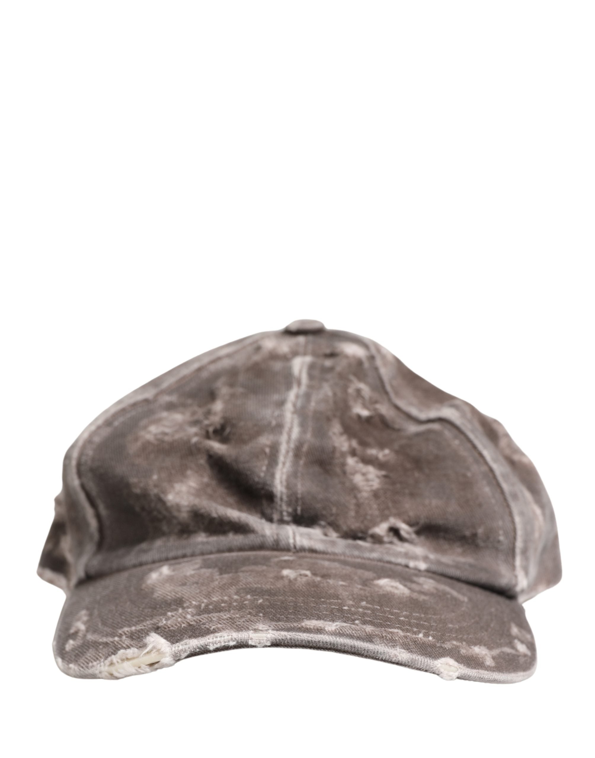 Dolce & Gabbana Herren Baseballkappe aus Baumwolle in Braun mit Used-Look
