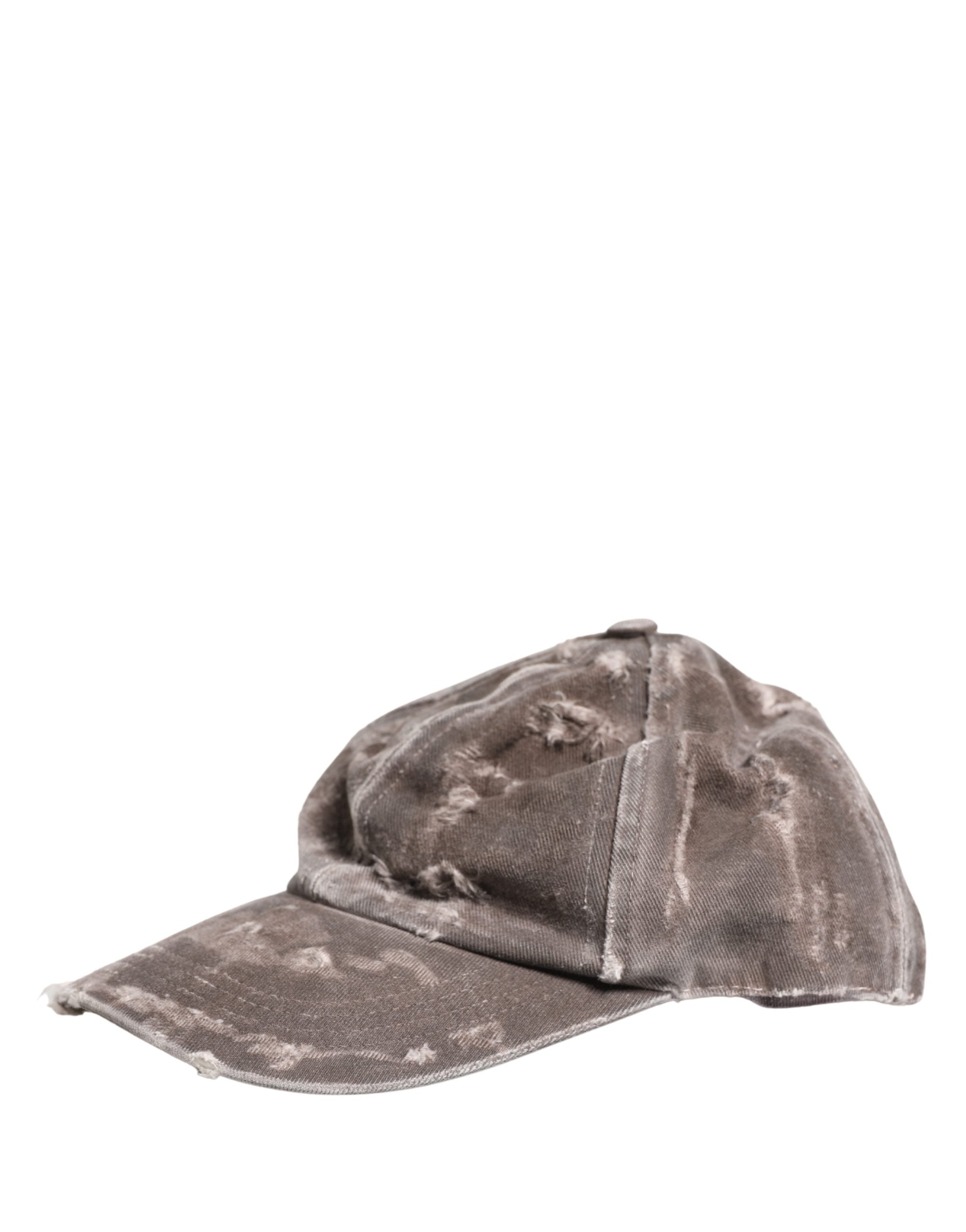Dolce & Gabbana Herren Baseballkappe aus Baumwolle in Braun mit Used-Look