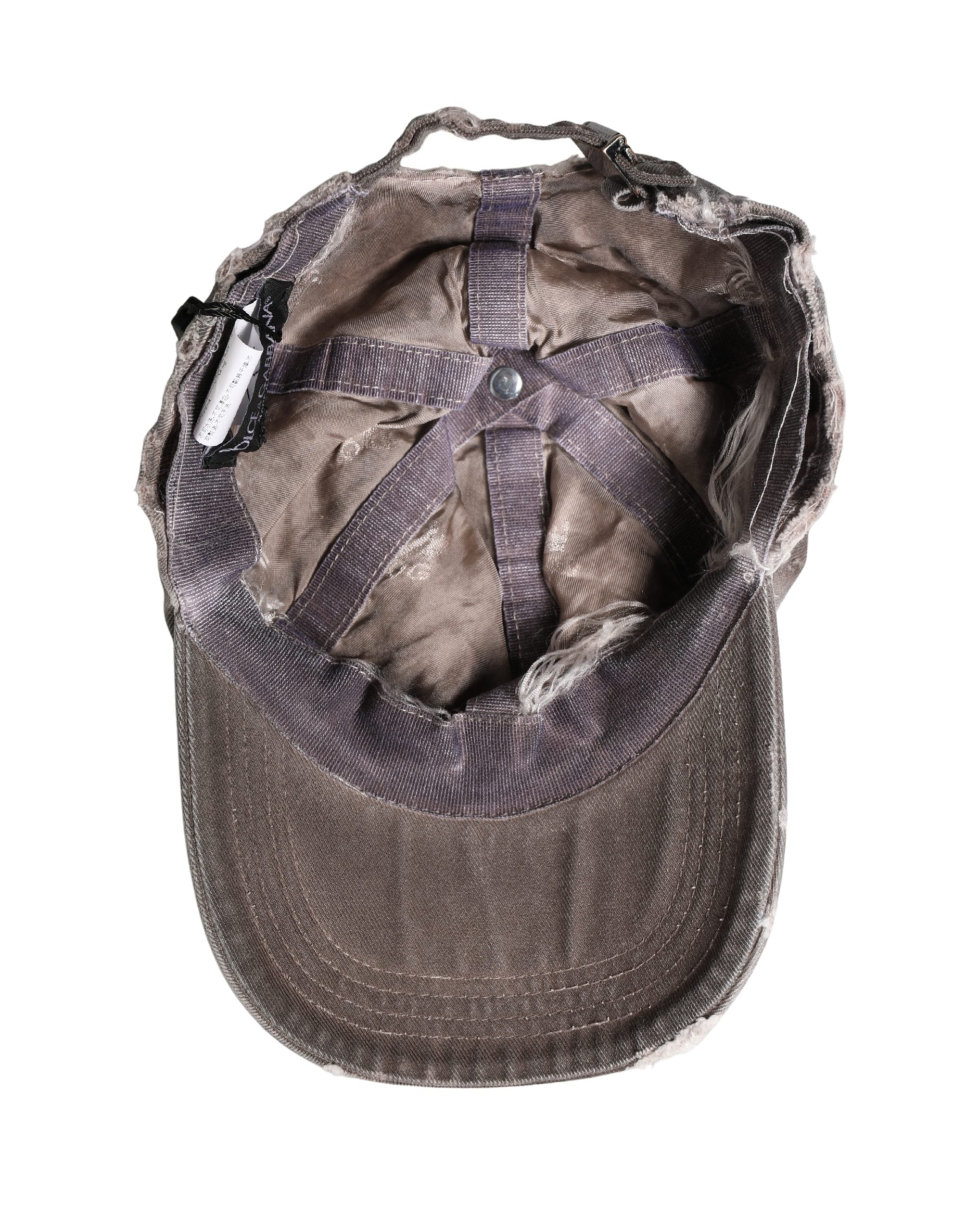 Dolce & Gabbana Herren Baseballkappe aus Baumwolle in Braun mit Used-Look