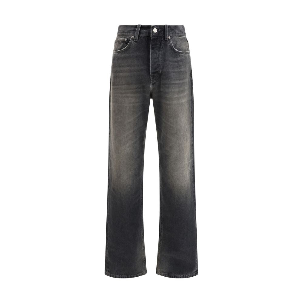Haikure Schwarze Baumwolljeans im Relaxed Fit