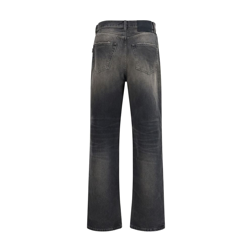 Haikure Schwarze Baumwolljeans im Relaxed Fit