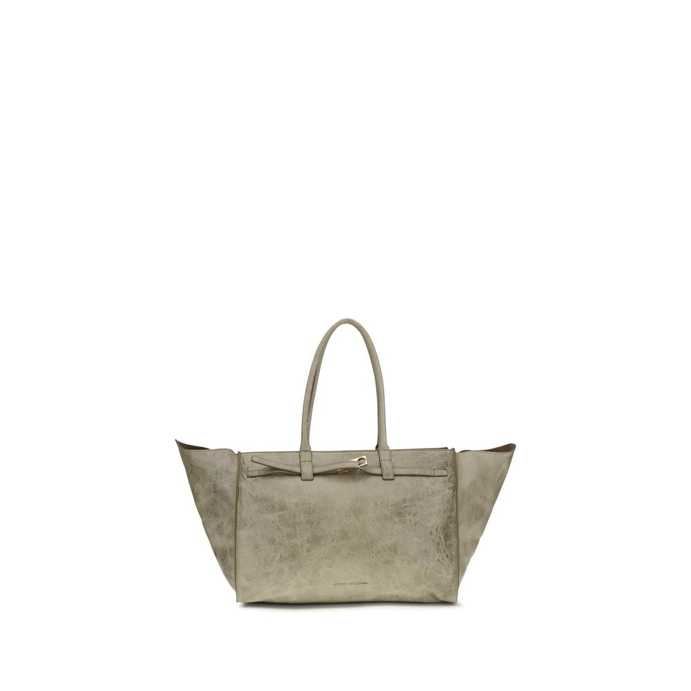 Benedetta Bruzziches Beige Kalbsleder Bos Taurus Schultertasche
