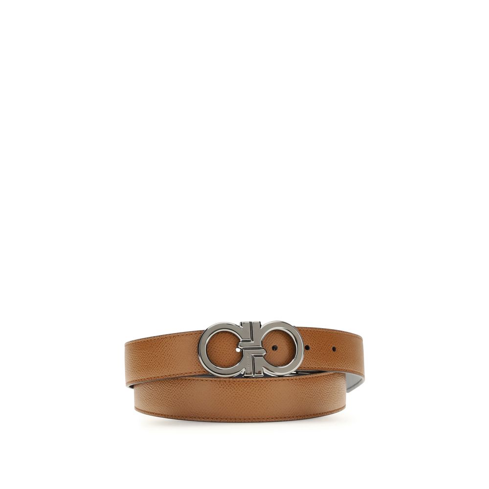 Ferragamo Brauner Kalbsleder Bos Taurus Regular Gürtel