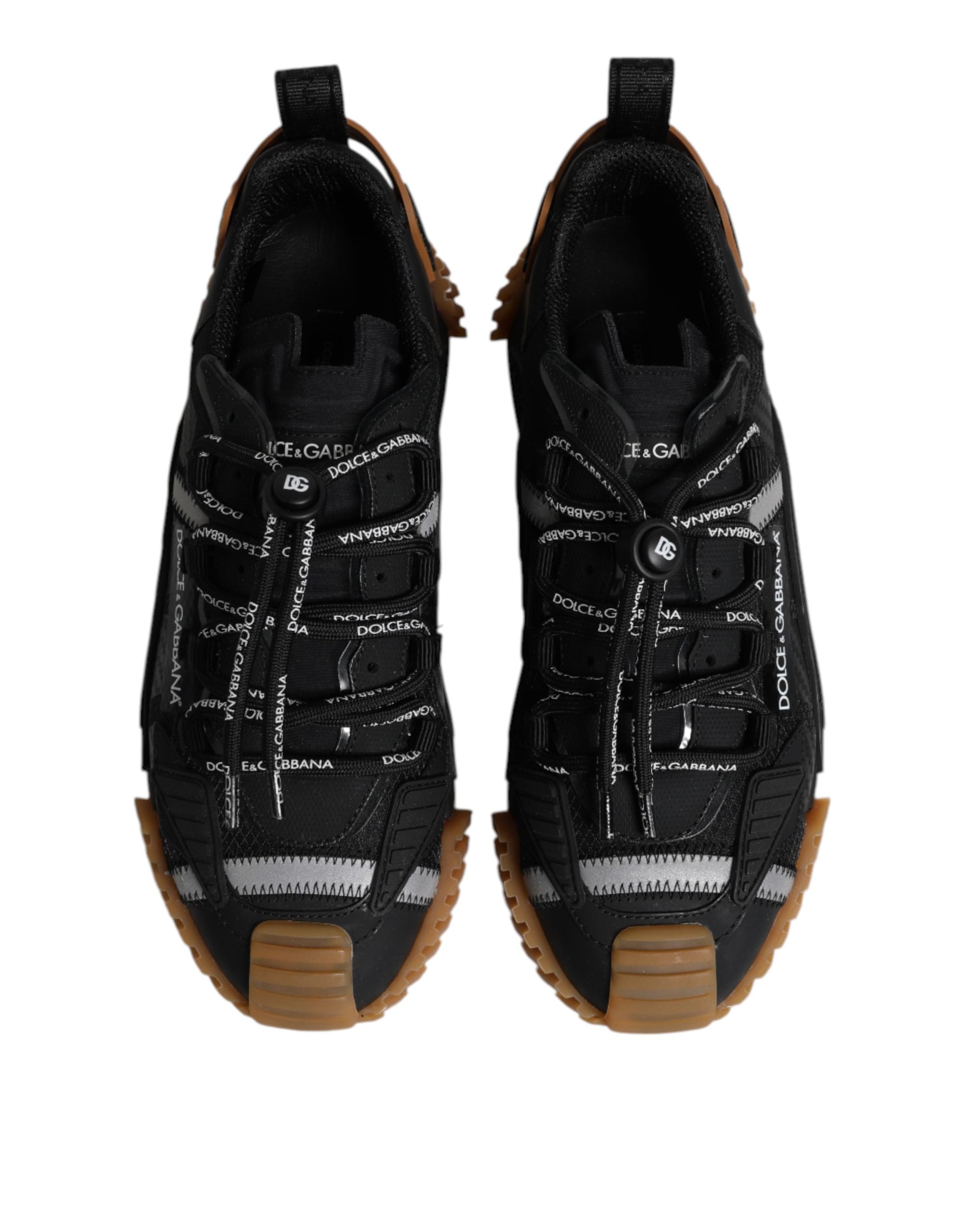 Dolce & Gabbana Schwarze NS1 Low-Top-Sneaker mit Logo-Schnürung