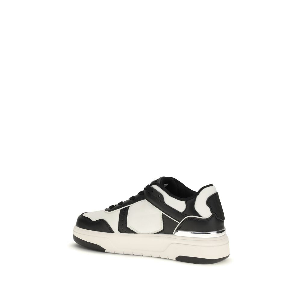 Philipp Plein Schwarze Bos Taurus Kalbsleder Sneaker