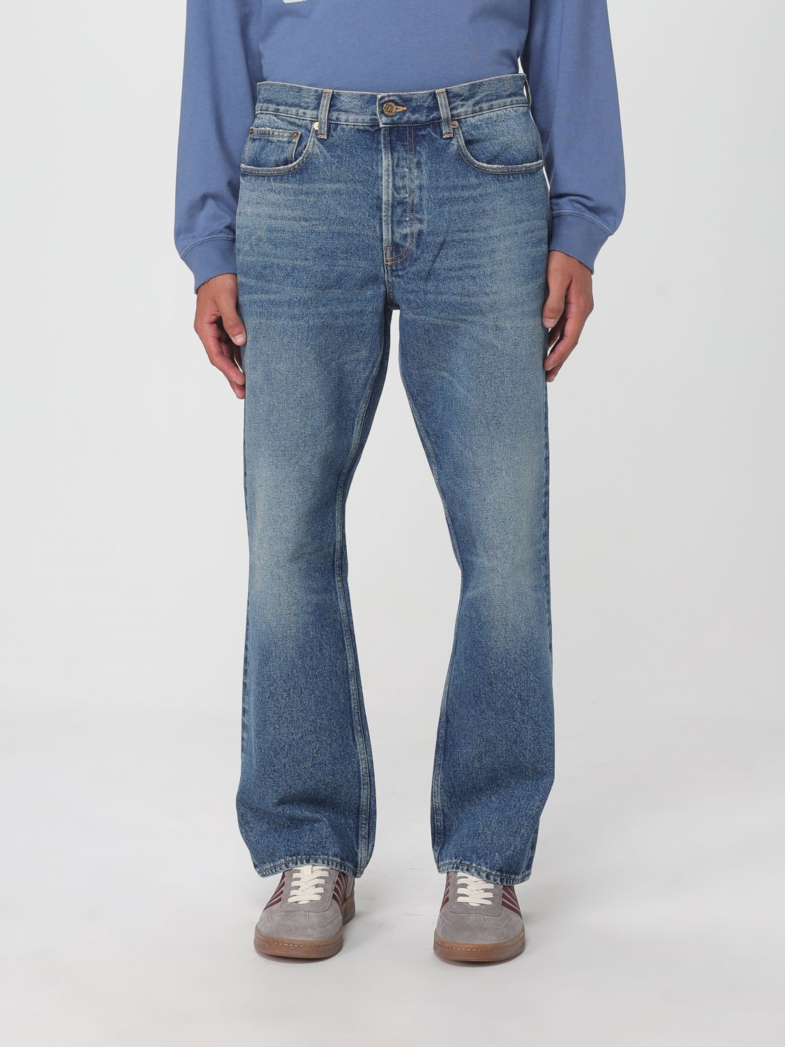 Golden Goose Blaue Baumwoll-Jeans mit ausgestelltem Bein