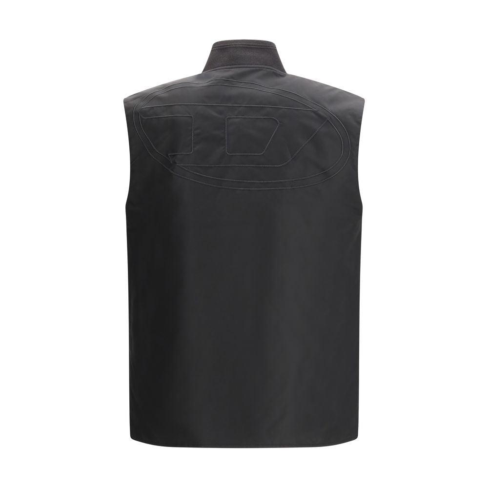 Diesel Braune Polyamid-Ärmellose Jacke