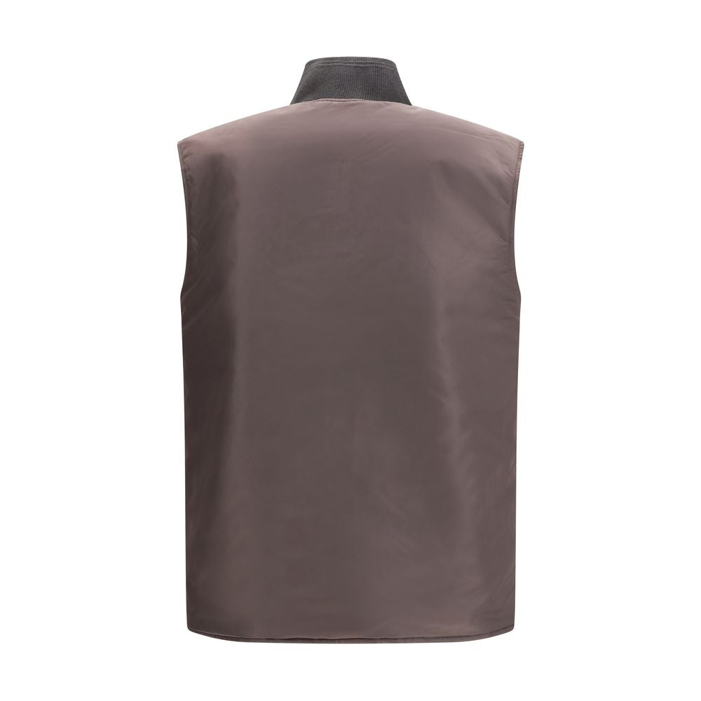 Diesel Braune Polyamid-Ärmellose Jacke