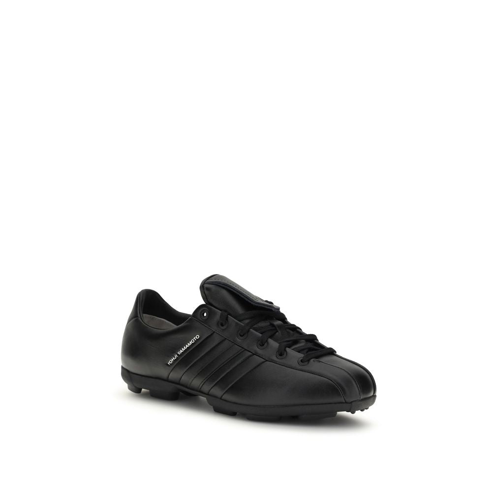 Y-3 Schwarze Bos Taurus Kalbsleder Sneaker