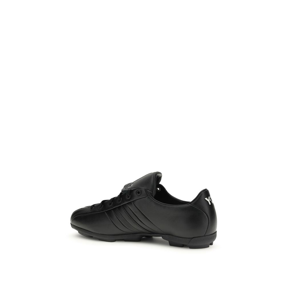 Y-3 Schwarze Bos Taurus Kalbsleder Sneaker