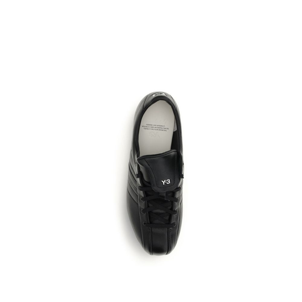 Y-3 Schwarze Bos Taurus Kalbsleder Sneaker
