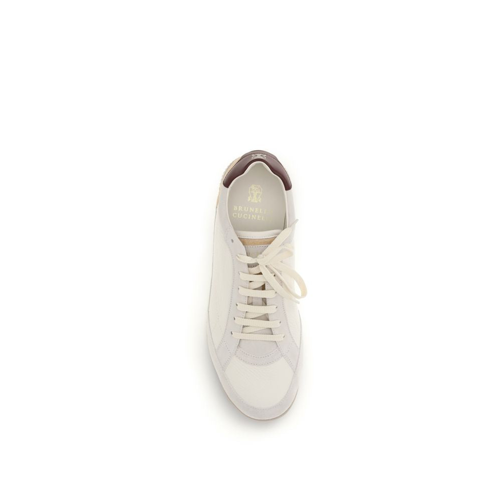 Brunello Cucinelli Beige Deer Low Top Sneakers