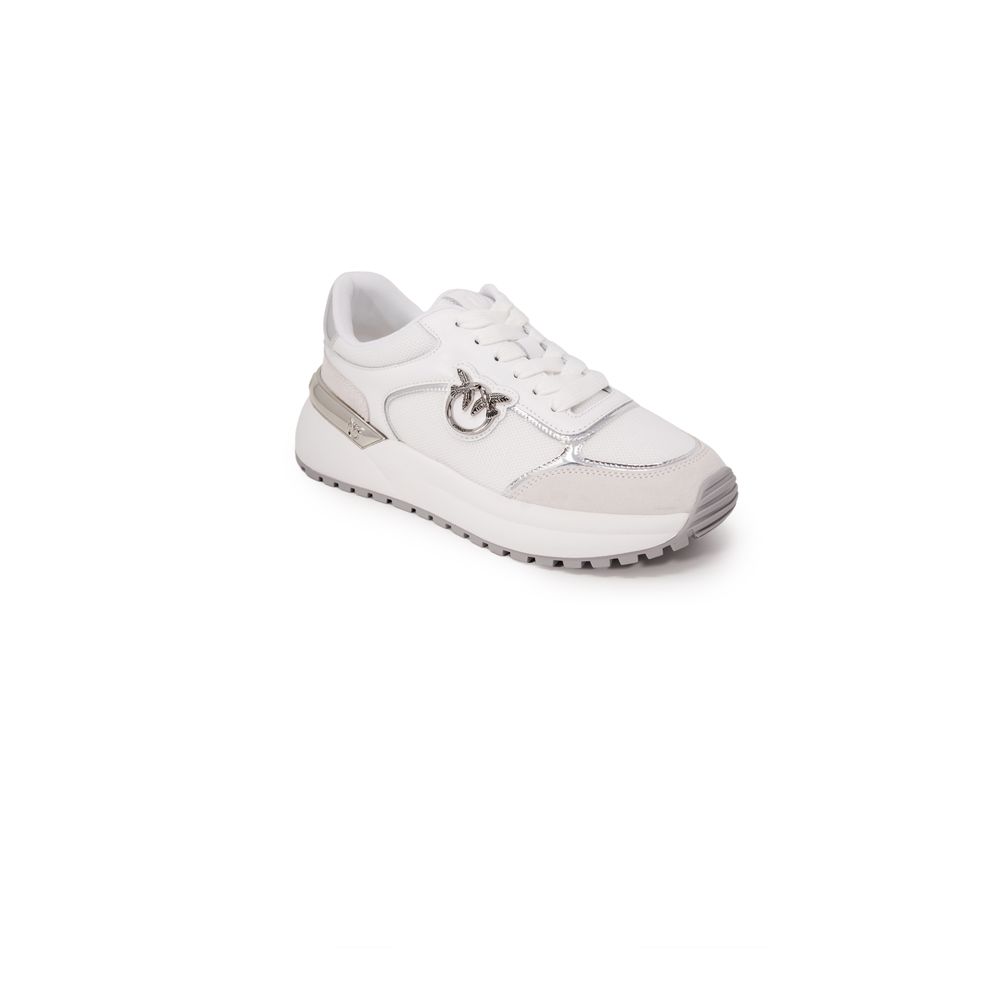 PINKO Weiße Low-Top-Sneaker aus Leder