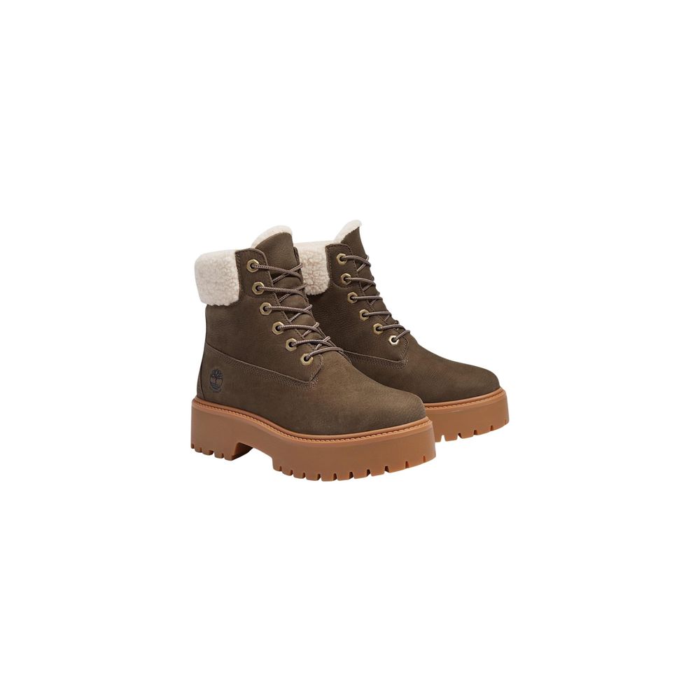 Timberland Braune Schnürstiefel aus recyceltem Leder