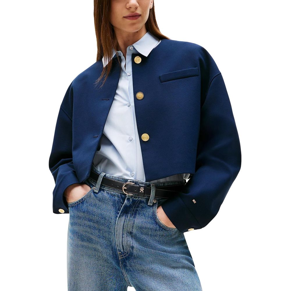 Tommy Hilfiger Blauer Viskose-Blazer