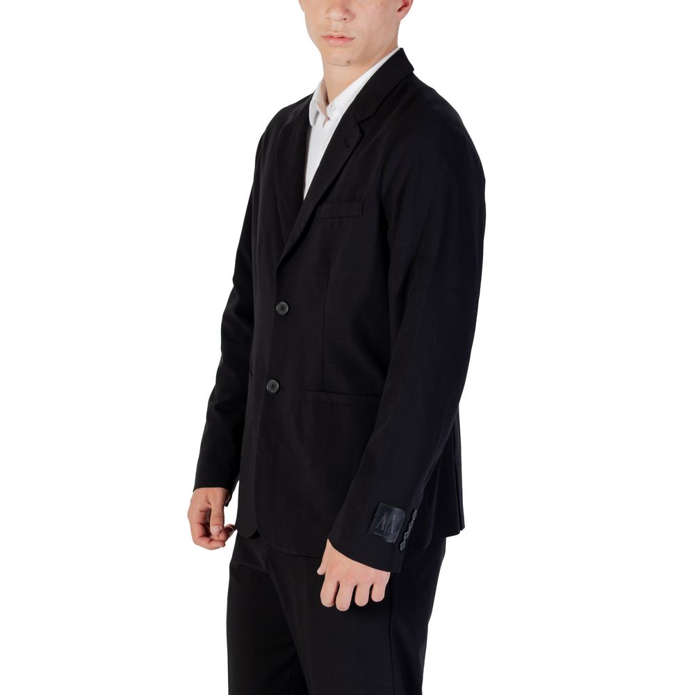 Armani Exchange Schwarzer Lyocell-Blazer