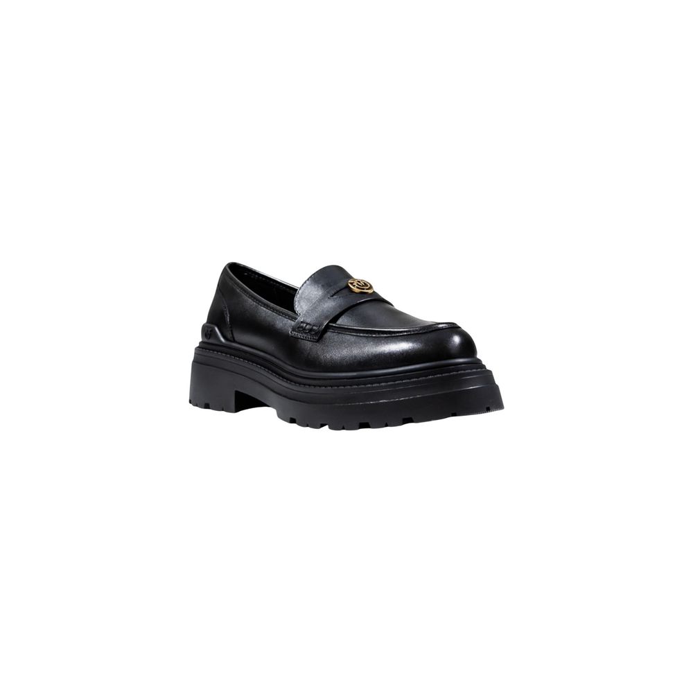 PINKO Schwarze Leder Plateau-Pumps